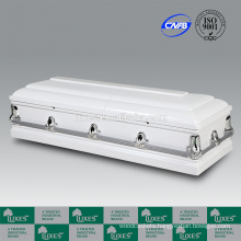 LUXES American Style Coffin Bed White Colored Caskets For Funeral